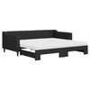 vidaXL Divano Letto Estraibile con Materassi Nero 90x190 cm in Tessuto