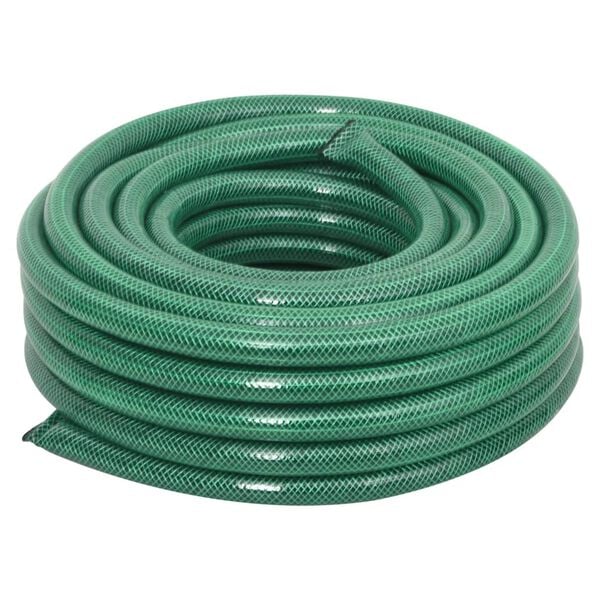 vidaXL Set Tubo da Giardino con Raccordi Verde 0,75" 100 m in PVC
