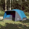 vidaXL Tenda da Campeggio con Portico per 4 Persone Blu Impermeabile