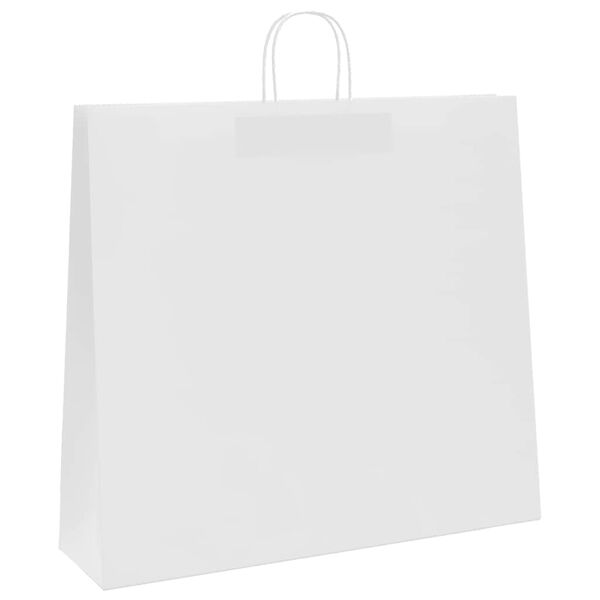 vidaXL Sacchetti di Carta 50 pz con Manici Bianchi 54x15x49 cm