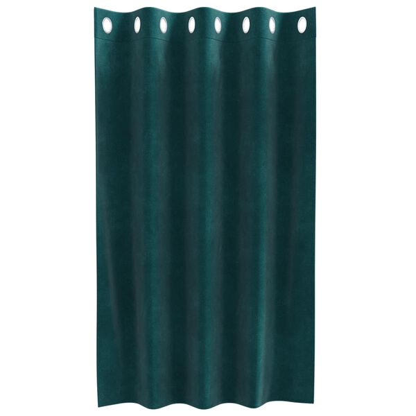vidaXL Tende oscuranti 2 pcs Verde Scuro 140 x 140 cm Velluto