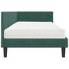 vidaXL Struttura Letto Angolare con Materasso 2 pcs Verde Velluto