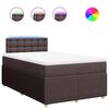 vidaXL Giroletto a Molle con Materasso Marrone Scuro 120x200cm Tessuto