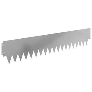 vidaXL Bordura per Prato 10 pcs 103 x 20 cm metallo Argento