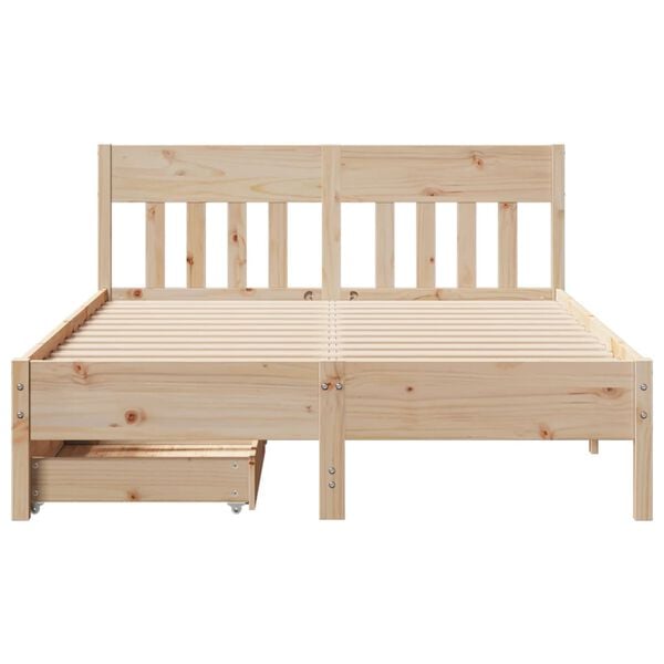 vidaXL Letto senza Materasso 150x200 cm in Legno Massello di Pino