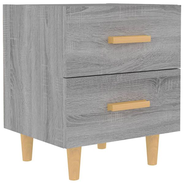 vidaXL Comodino Grigio Sonoma 40x35x47,5 cm