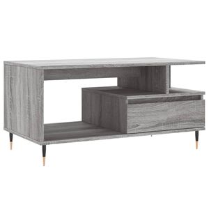 vidaXL Tavolino da Salotto Grigio Sonoma 90x49x45 cm Legno Multistrato