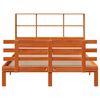 vidaXL Letto Libreria senza Materasso Marrone Cera 150x200 cm in Pino