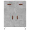 vidaXL Credenza Grigio Cemento 69,5x34x90 cm in Legno Multistrato
