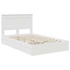 vidaXL Letto con Contenitore Bianco 120 x 200 cm Legno multistrato
