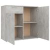 vidaXL Credenza Grigio Cemento 80x36x75 cm in Legno Multistrato