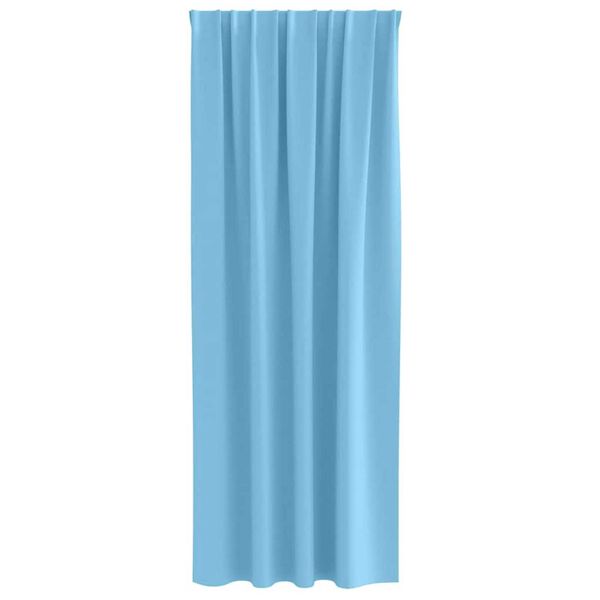 vidaXL Tende Blackout con Anelli 2 pcs Blu Chiaro 260 x 140 cm