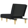 vidaXL Chaise Longue in Tessuto Nero
