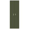vidaXL Armadio con archiviazione 2 pcs Verde oliva 60 x 40 x 180 cm