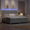 vidaXL Letto a Sorgente LED Grigio chiaro 200 x 200 cm Tessuto