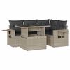 vidaXL Set Divano da Giardino 5pz con Cuscini Grigio Chiaro Polyrattan