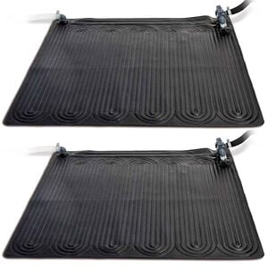 Intex Tappetino Solare Termico 2 pz PVC 1,2x1,2 m Nero