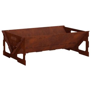 vidaXL Focolare Ruggine 60 x 40 x 20 cm Acciaio Corten