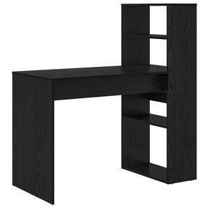 vidaXL Scrivania Rovere Nero Legno ingegnerizzato 113 x 54 x 120 cm