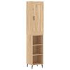 vidaXL Credenza Rovere Sonoma 34,5x34x180 cm in Legno Multistrato