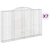 vidaXL Cesti Gabbioni ad Arco 7 pz 300x30x180/200 cm Ferro Zincato