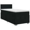 vidaXL Letto box spring con materasso Nero 90 x 200 cm Tessuto