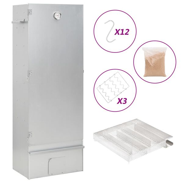 vidaXL Forno Affumicatore BBQ Generatore Fumo Freddo Acciaio Zincato