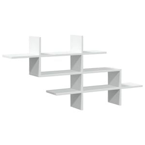 vidaXL Scaffale a Parete Bianco 124,5x18x60,5 cm in Truciolato
