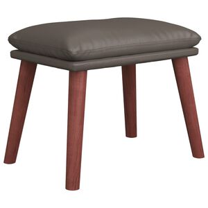 vidaXL Poggiapiedi Grigio 45x29,5x35 cm in Similpelle