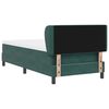 vidaXL Letto a molle con materasso Verde scuro 90 x 200 cm Velluto