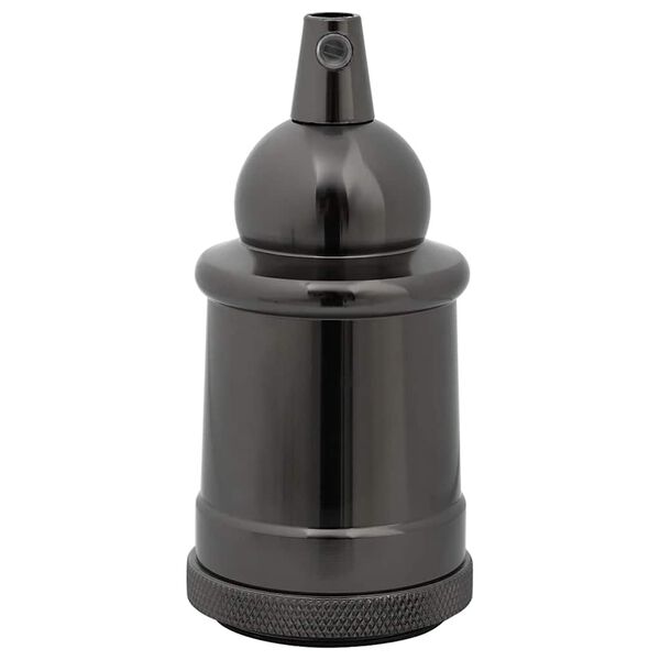 vidaXL Portalampade 2 pz Nero Lucido E27