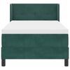 vidaXL Letto a molle con materasso Verde Scuro 200 x 100 cm Velluto