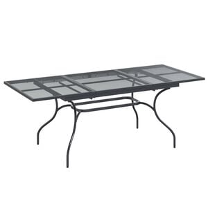 vidaXL Tavolo da Pranzo Estensibile in Rete Antracite 212 x 90 x 76 cm