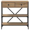 vidaXL Tavolo consolle con cassetto Marrone 100 x 34,5 x 75 cm legno