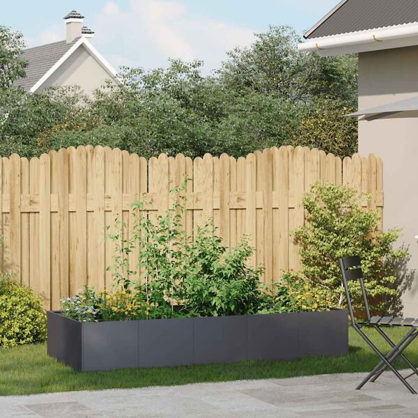 vidaXL Fioriera Antracite 200x80x40 cm in Acciaio