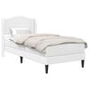 vidaXL Struttura del letto con testiera Bianco 80 x 200 cm Similpelle