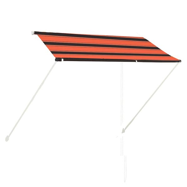 vidaXL Tenda da Sole Retrattile 250x150 cm Arancione e Marrone