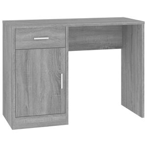 vidaXL Scrivania Cassetto grigio sonoma 100x40x73cm Legno Multistrato