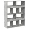vidaXL Libreria Grigio Cemento 100x33x125,5 cm in Legno Multistrato
