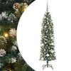 vidaXL Albero di Natale Artificiale Sottile Verde e Bianco 150 cm