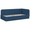 vidaXL Cornice del letto ad angolo Blu 100 x 200 cm Tessuto