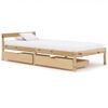 vidaXL Giroletto con 2 Cassetti in Legno Massello di Pino 100x200 cm