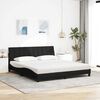 vidaXL Letto con Materasso Hanko Nero 180x200 cm in Tessuto