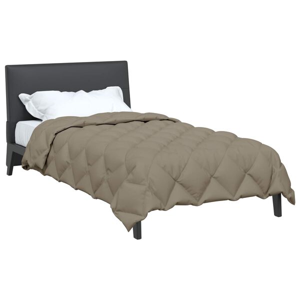 vidaXL Duvet Invernale Grigio chiaro 200 x 140 cm Microfibra