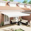 vidaXL Tenda da Sole Bianco 350 x 250 x 165 cm Poliestere e Alluminio
