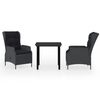 vidaXL Set da Pranzo da Giardino 3 pz Grigio Scuro