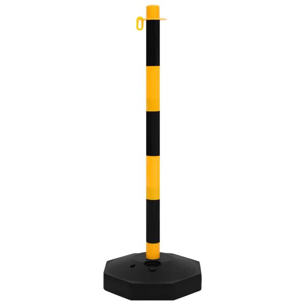 vidaXL Set di Pali Stradali con Catena in Plastica di 10 m