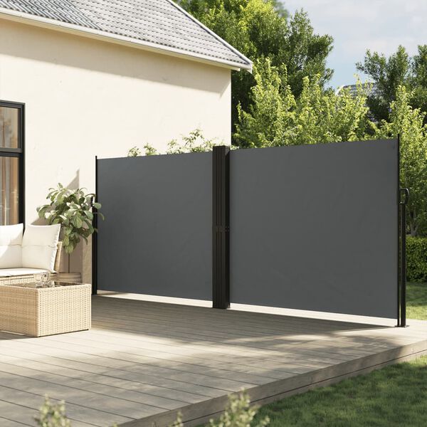 vidaXL Tenda da Sole Laterale Retrattile Antracite 180x1200 cm