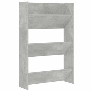 vidaXL Scarpiera a Muro Grigio Cemento 60x18x90cm in Legno Multistrato