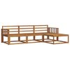 vidaXL Set di divani da esterno 4 pz Naturale Legno di Acacia Massello